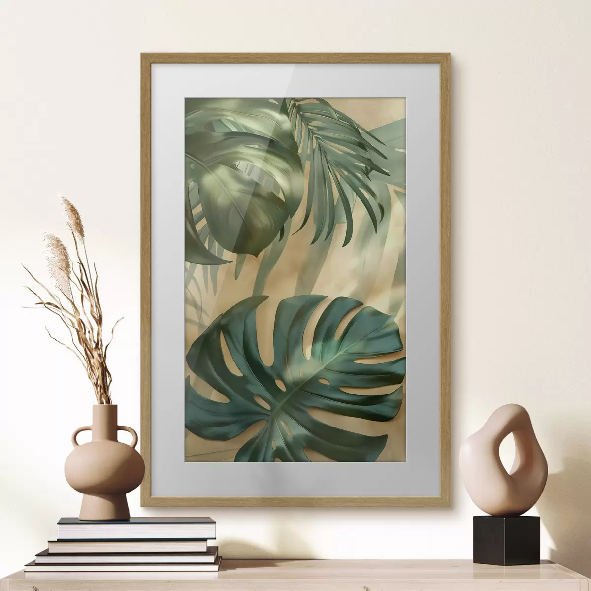 Poster Monstera et feuillages tropicaux f49552