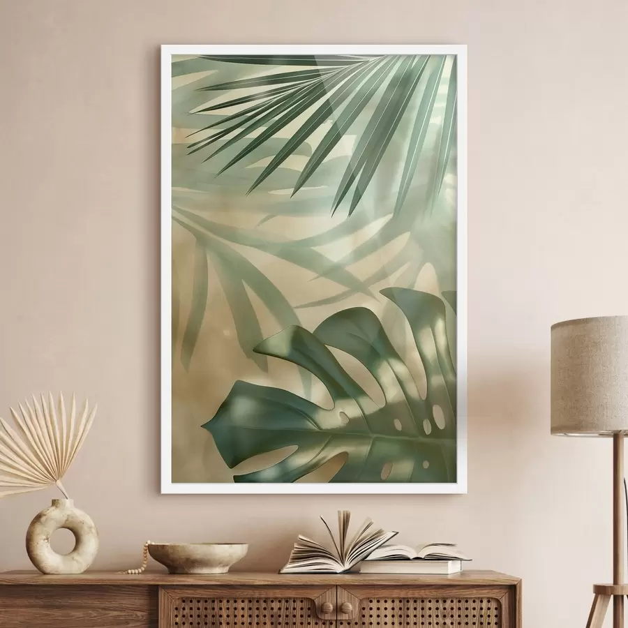 Papier peint Feuilles de palmier tropical f49553