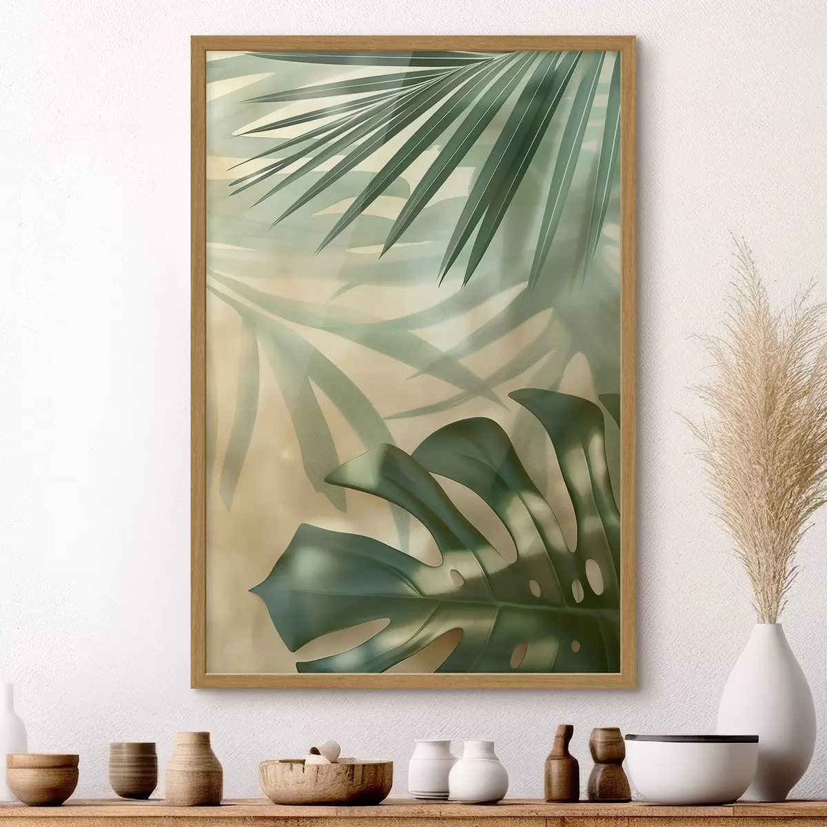 Poster Feuilles de palmier tropical f49553