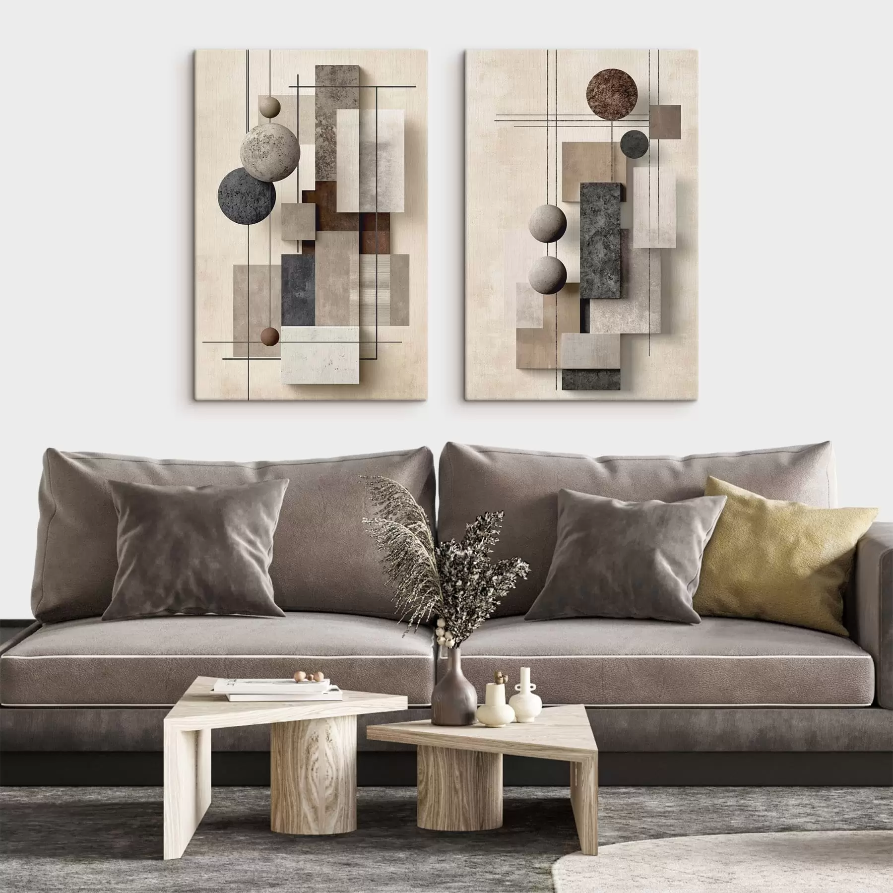 Tableau Abstractions géométriques m30673