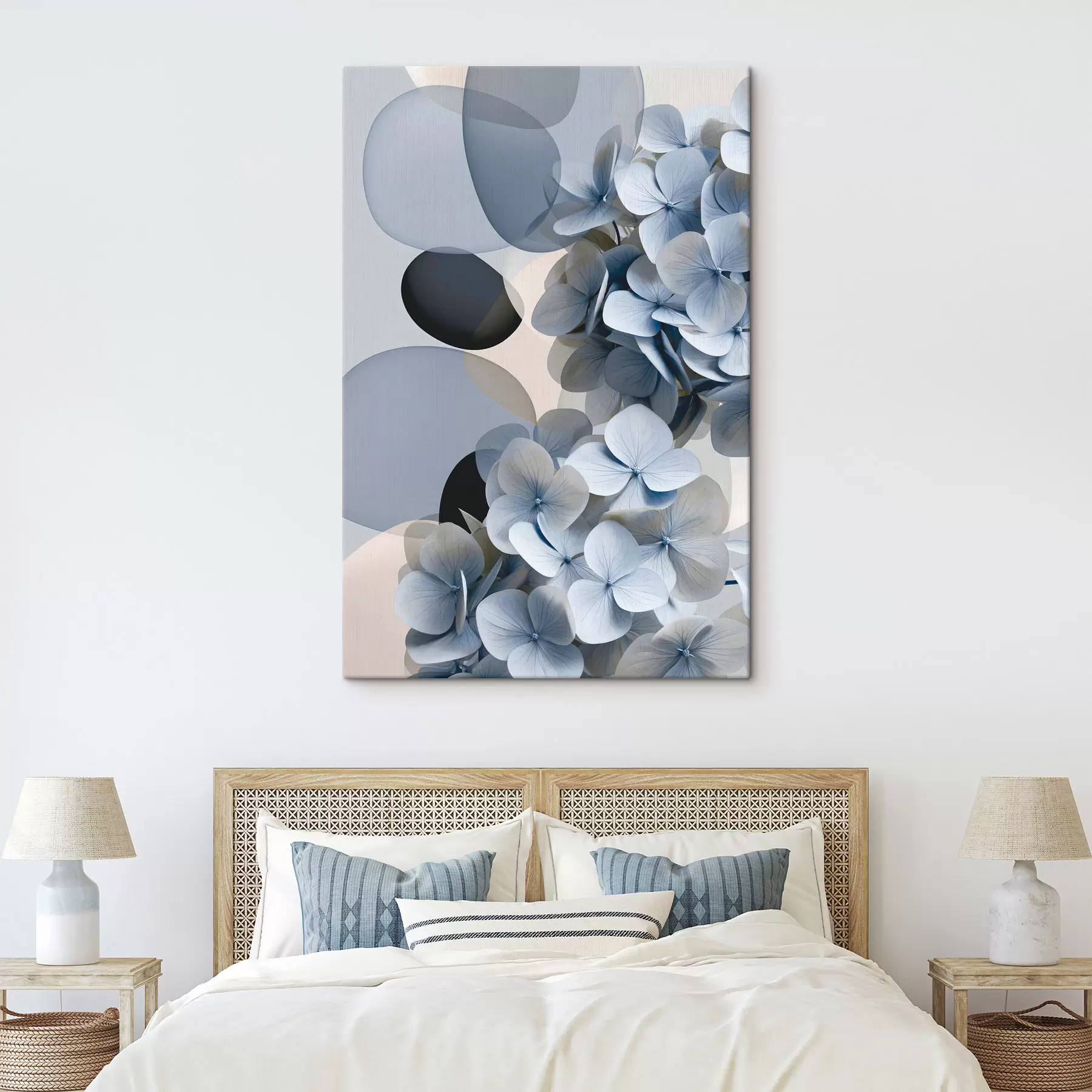 Tableau Une abstraction moderne avec des hortensias s49699