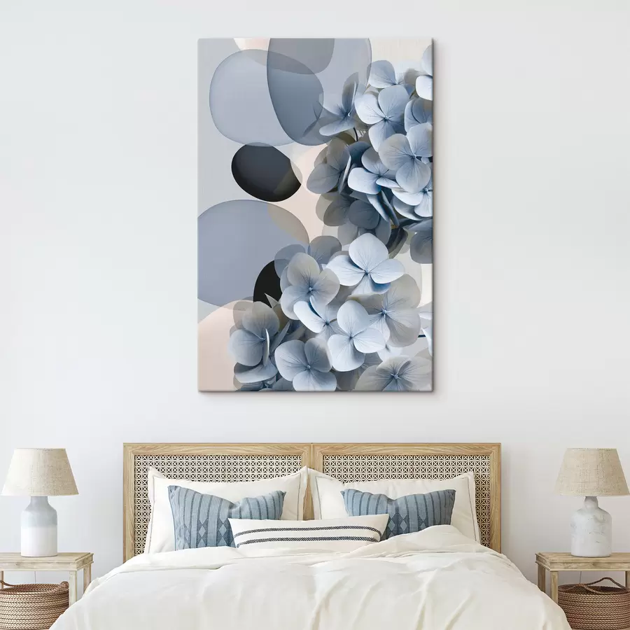 Tableau Une abstraction moderne avec des hortensias s49699