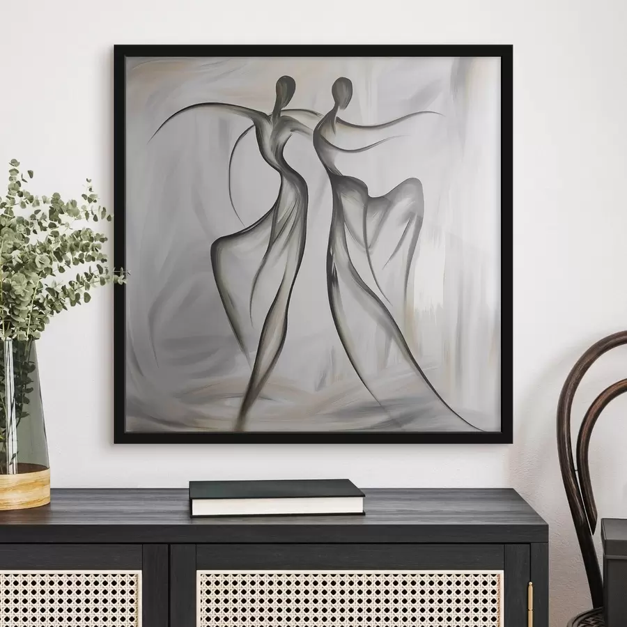 Papier peint Couple de danseurs abstrait f49700