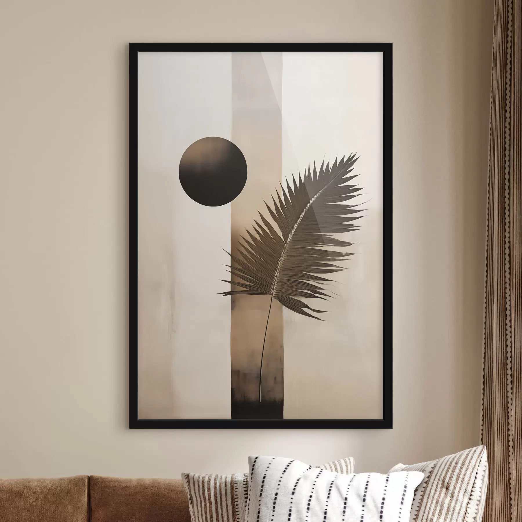 Papier peint Une abstraction avec une feuille tropicale f49702