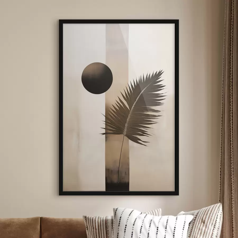 Papier peint Une abstraction avec une feuille tropicale f49702