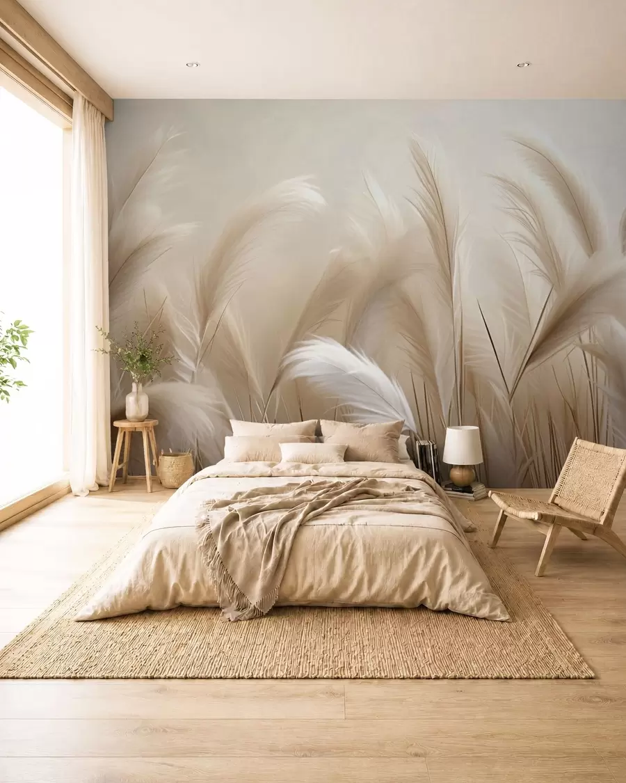 Papier peint Herbe de la pampa w05716
