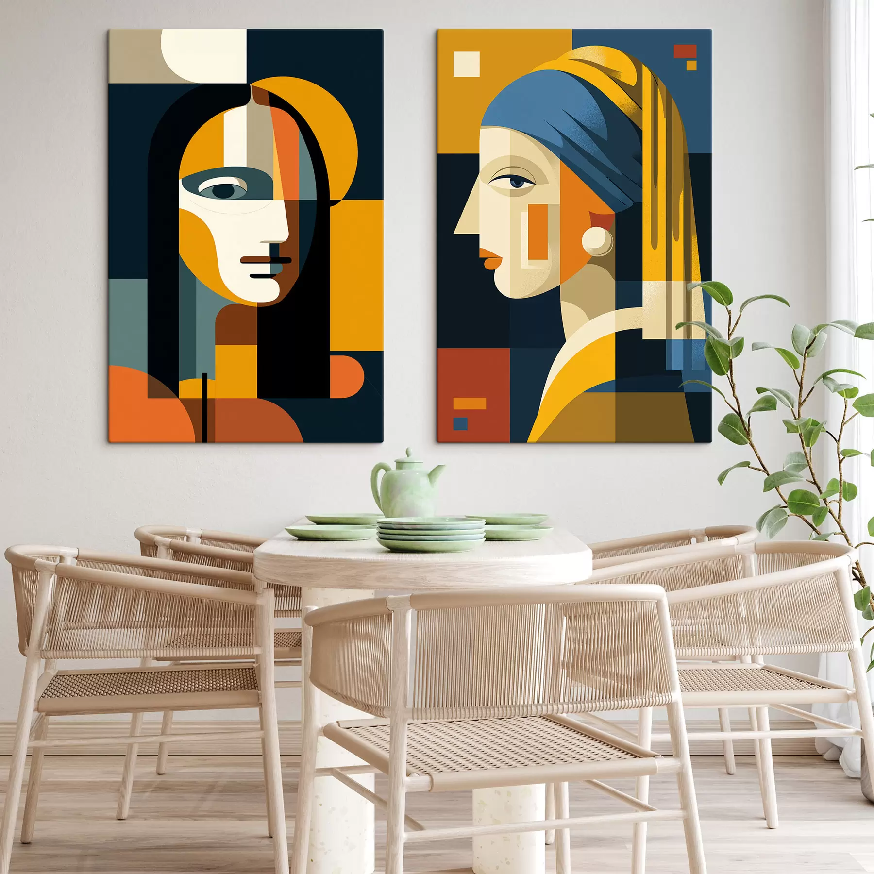 Tableau Portraits géométriques m30701