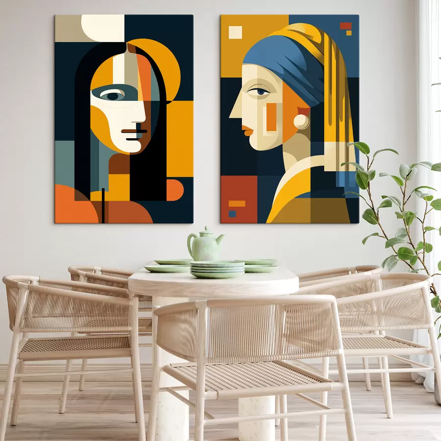 Tableau Portraits géométriques m30701