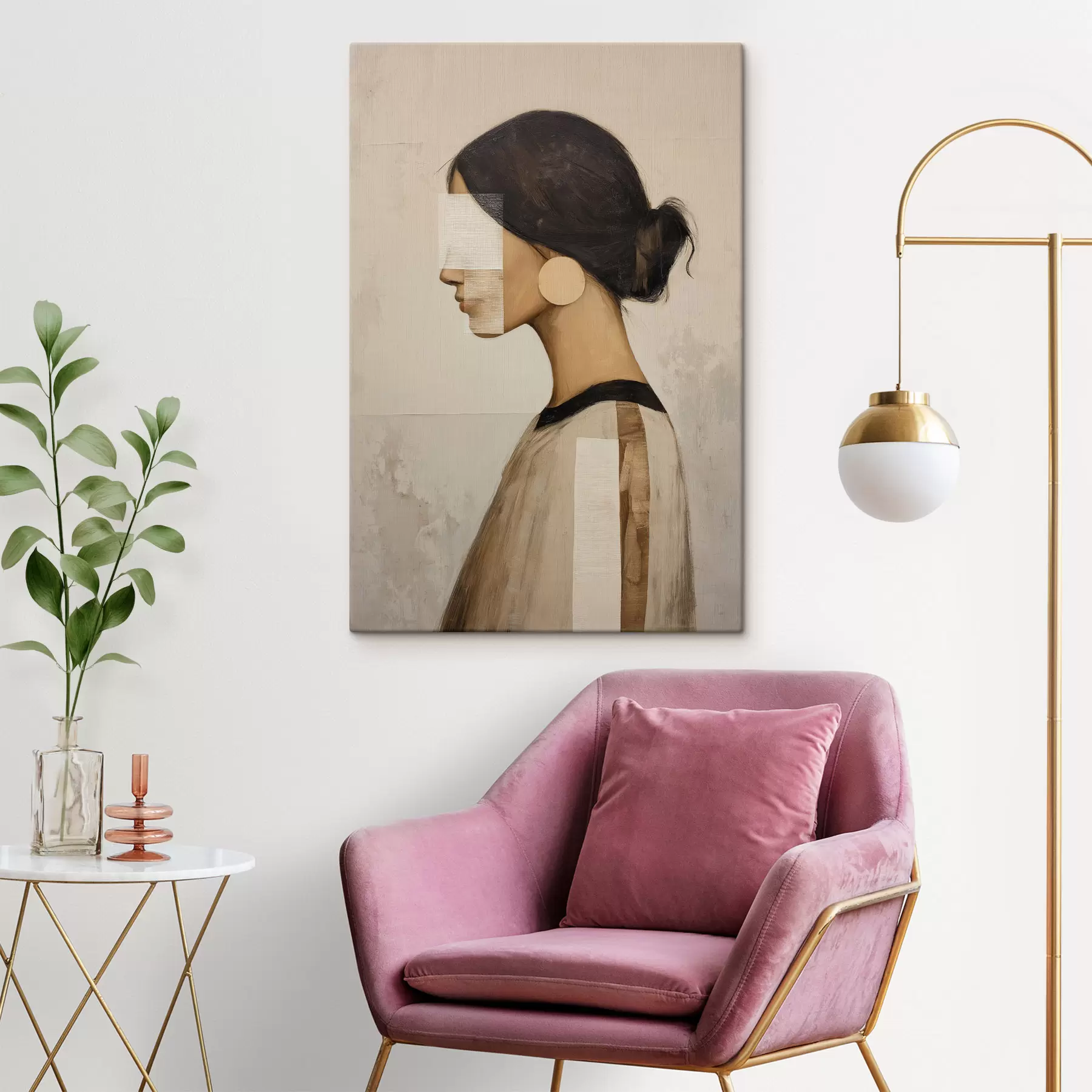 Tableau Profil d'une femme s49828