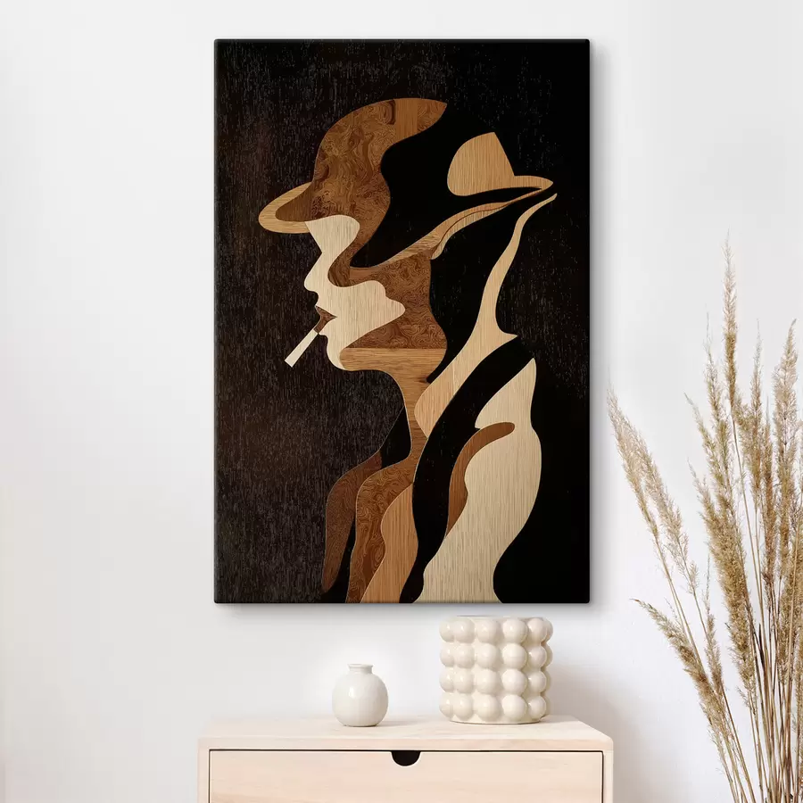 Tableau Profil féminin abstrait s49830