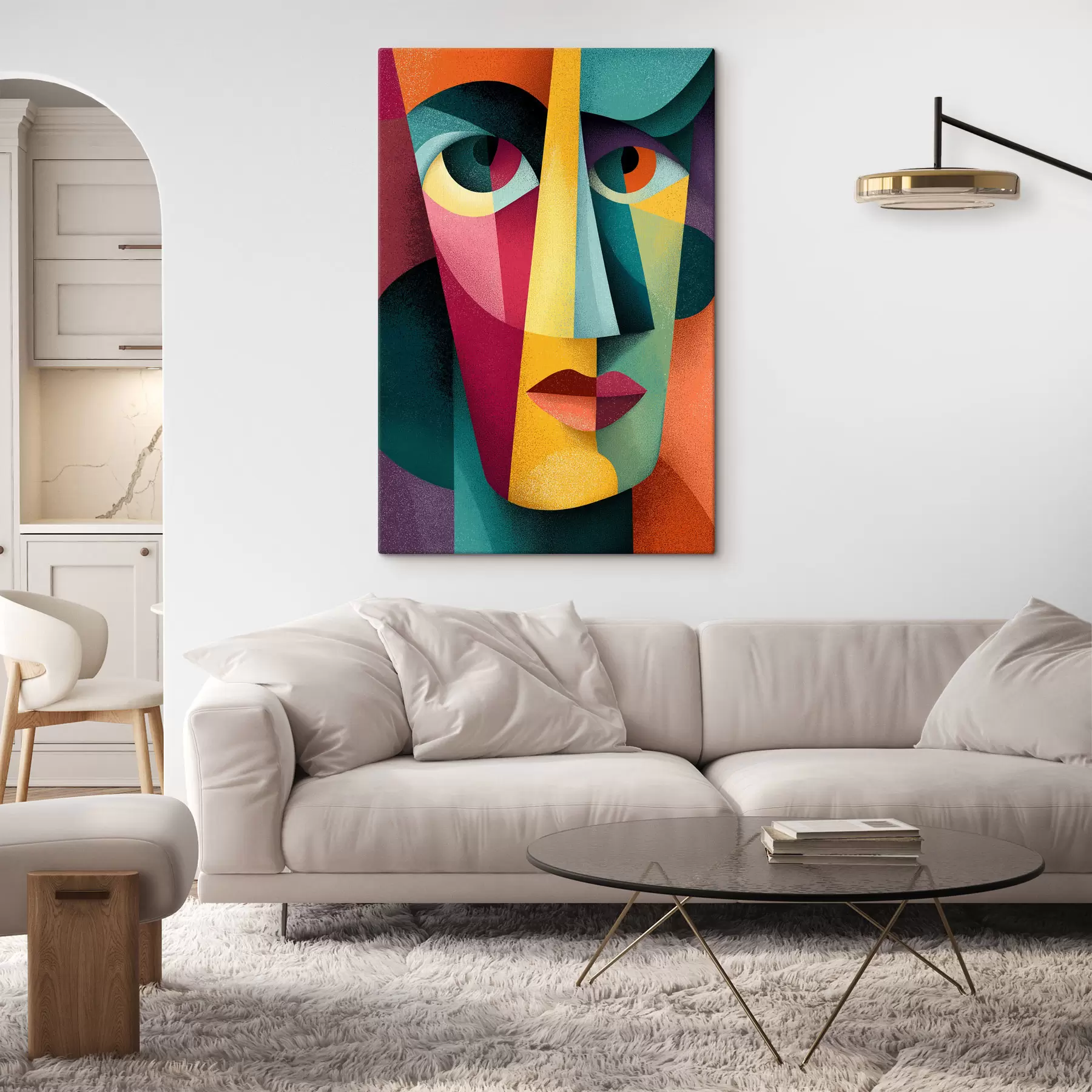 Tableau Visage géométrique s49831