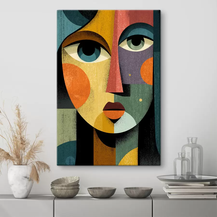 Tableau Portrait cubiste s49832
