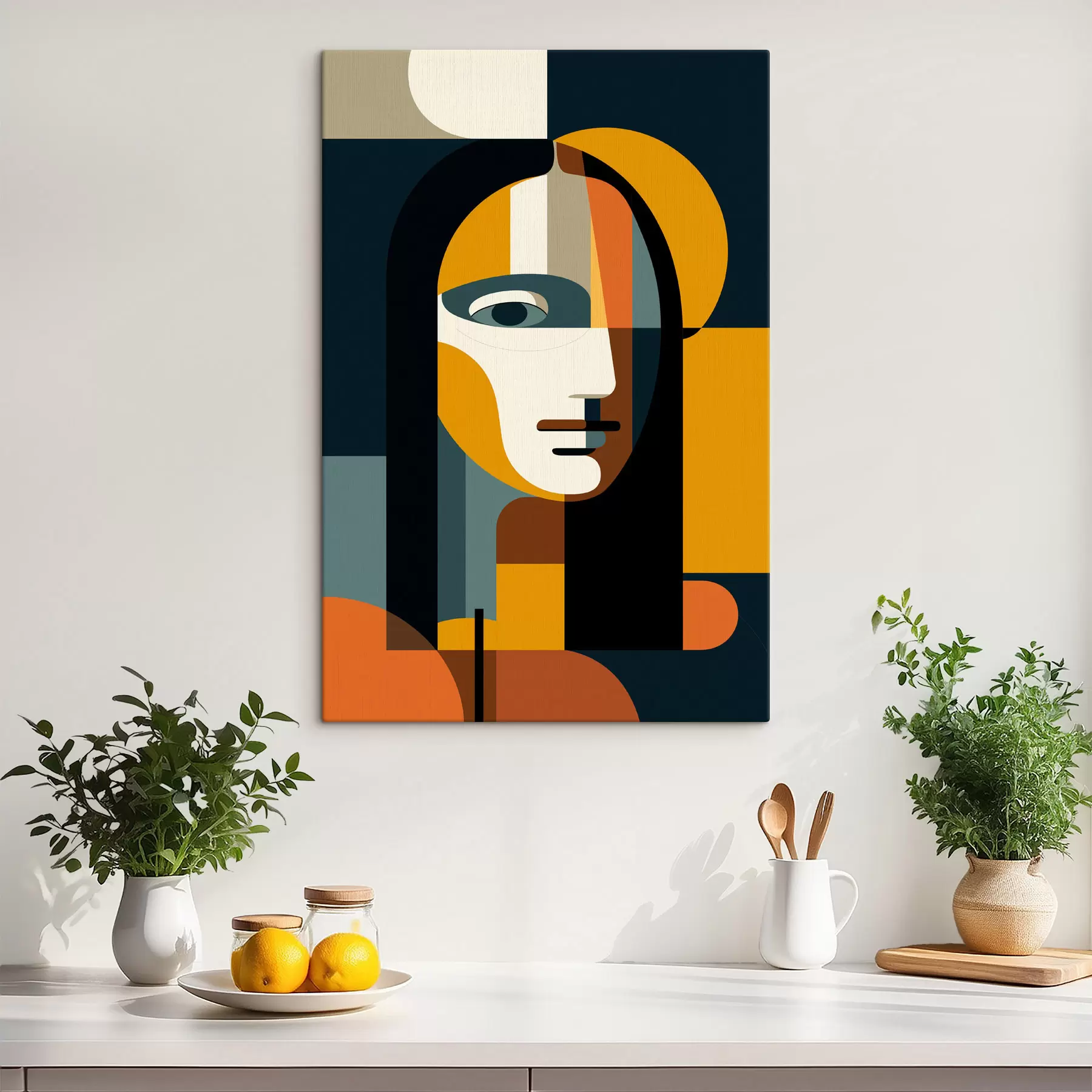 Tableau Portrait géométrique s49835