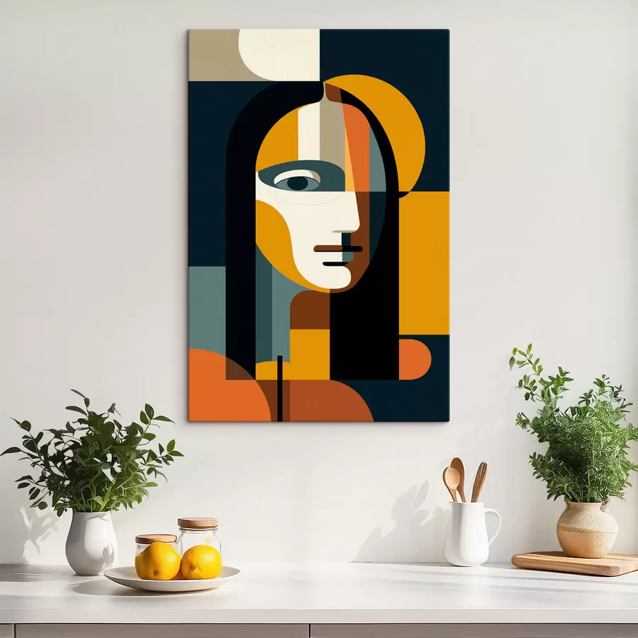 Tableau Portrait géométrique s49835