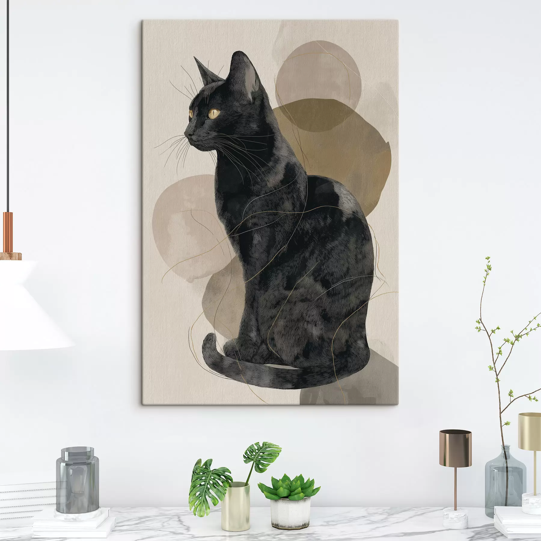 Tableau Chat noir s49838