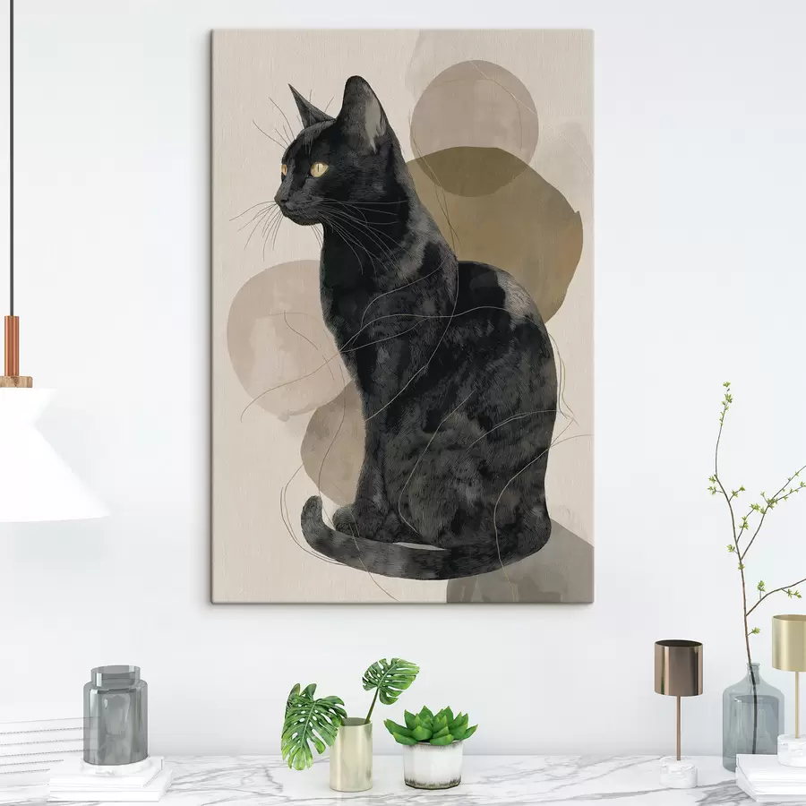 Tableau Chat noir s49838