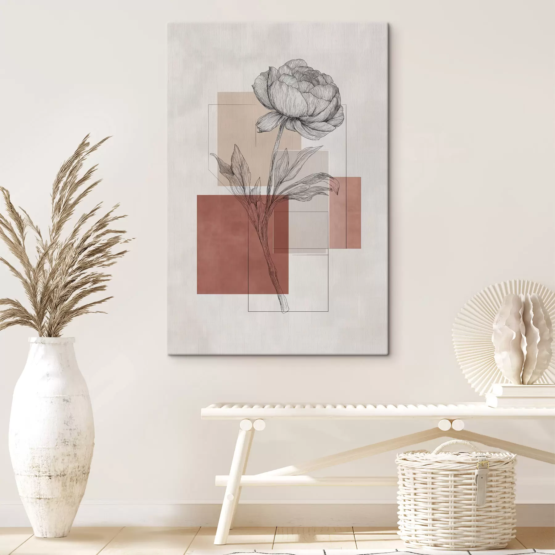 Tableau Géométrie de la pivoine s49841