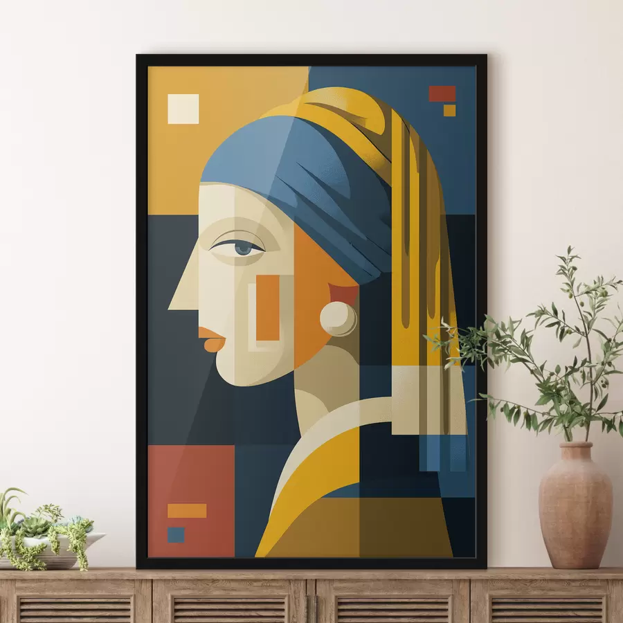 Papier peint Portrait géométrique d'une femme f49825