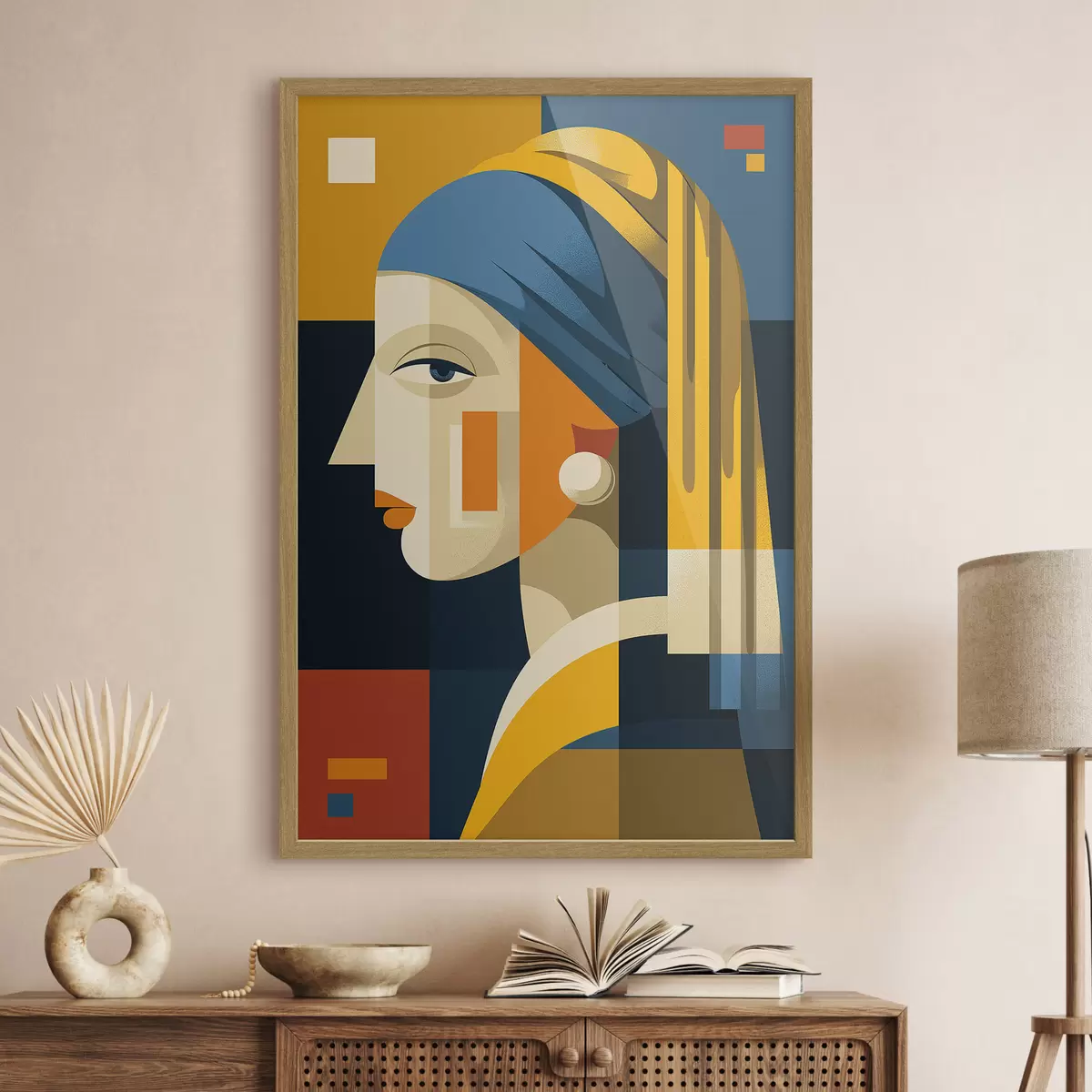 Poster Portrait géométrique d'une femme f49825