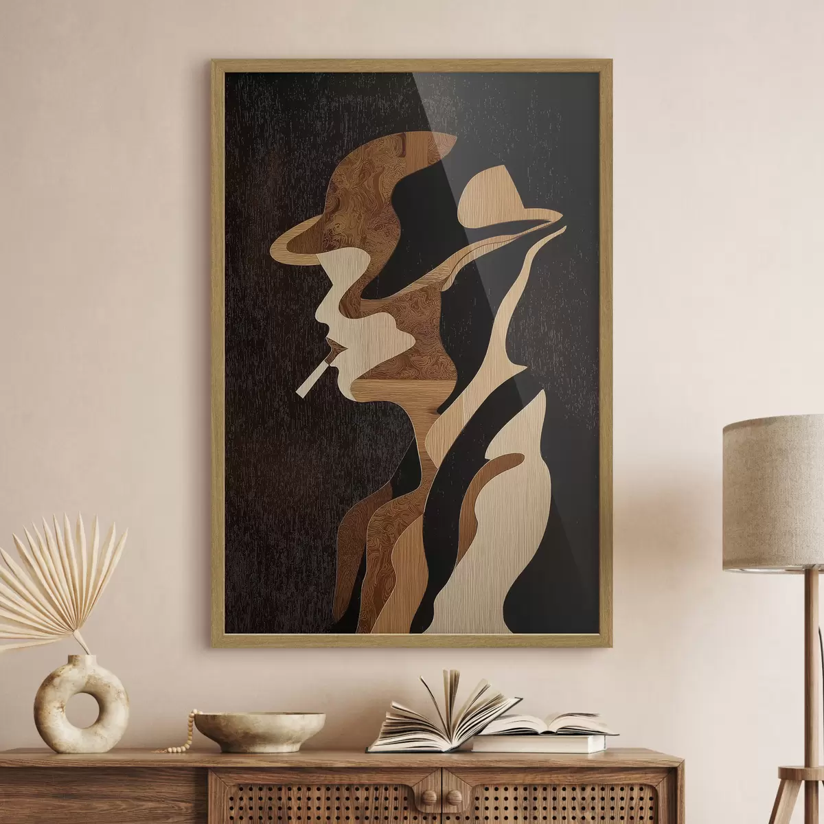 Poster Profil féminin abstrait f49830