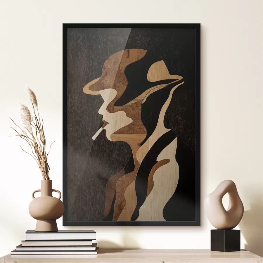 Papier peint Profil féminin abstrait f49830