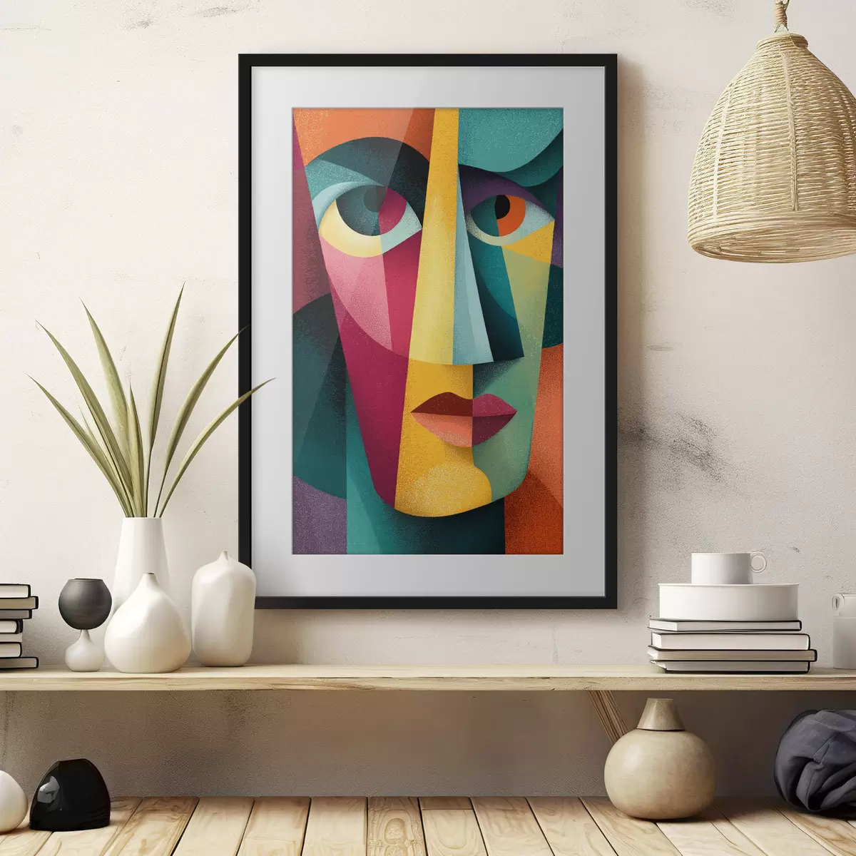 Poster Visage géométrique f49831