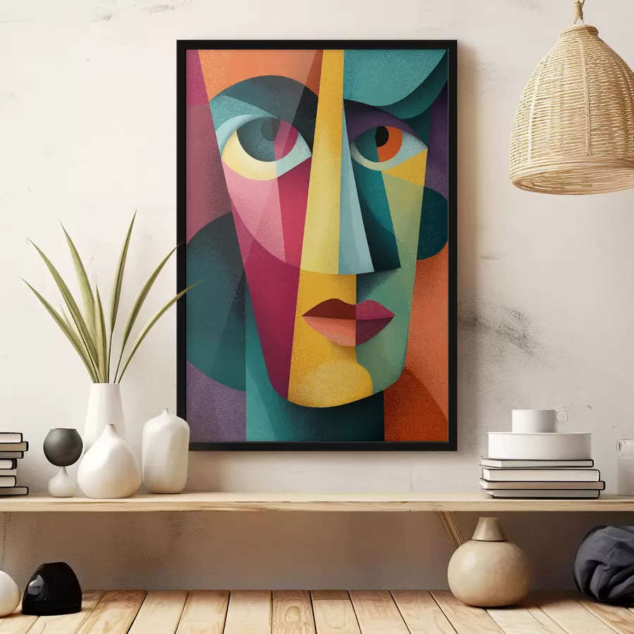 Papier peint Visage géométrique f49831