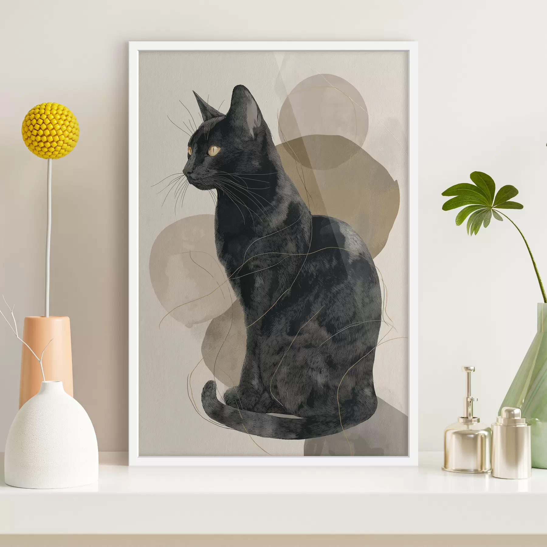 Papier peint Chat noir f49838