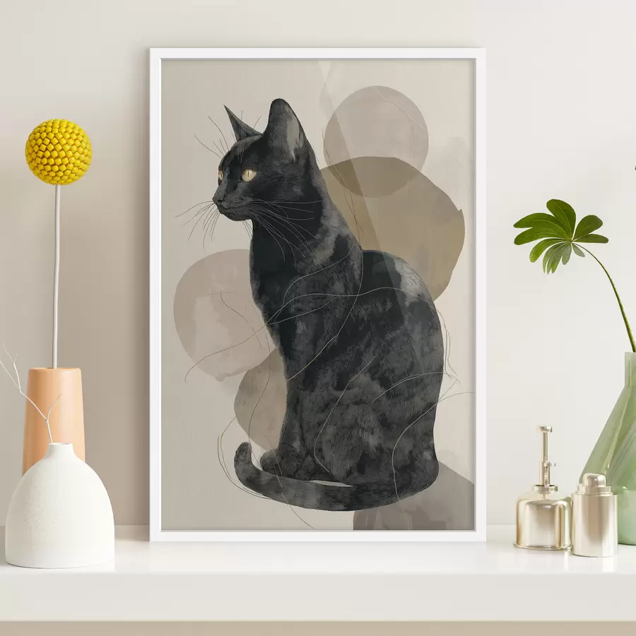 Papier peint Chat noir f49838