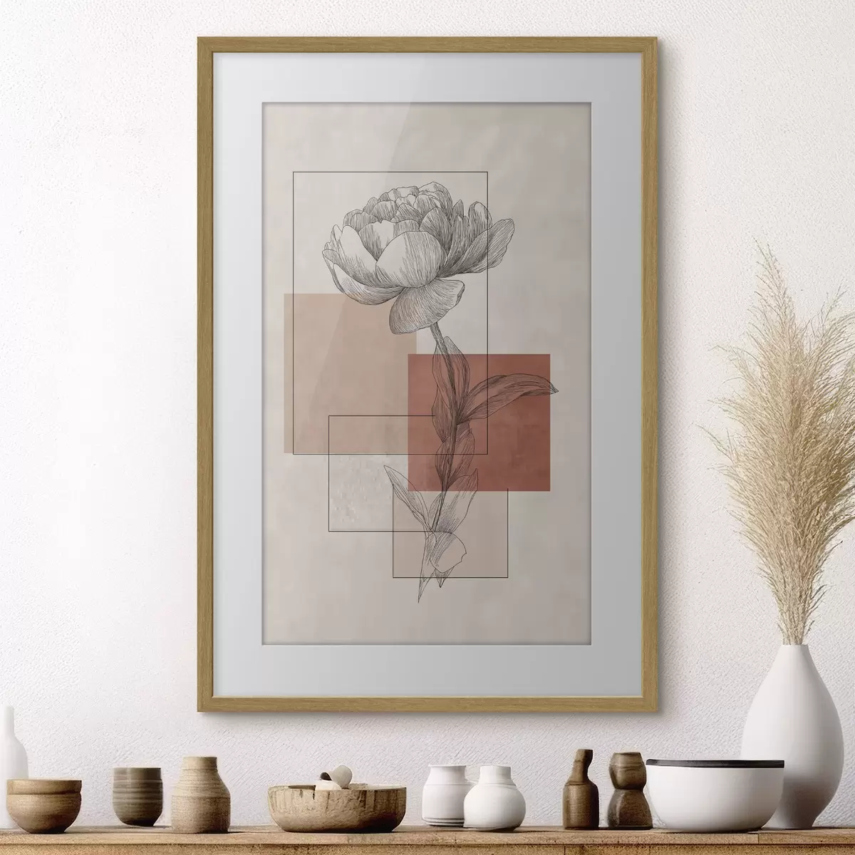 Poster Pivoine moderne f49842