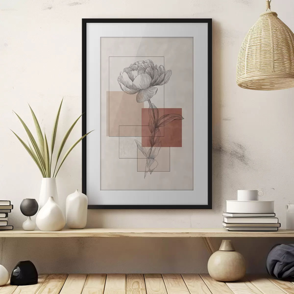 Poster Pivoine moderne f49842
