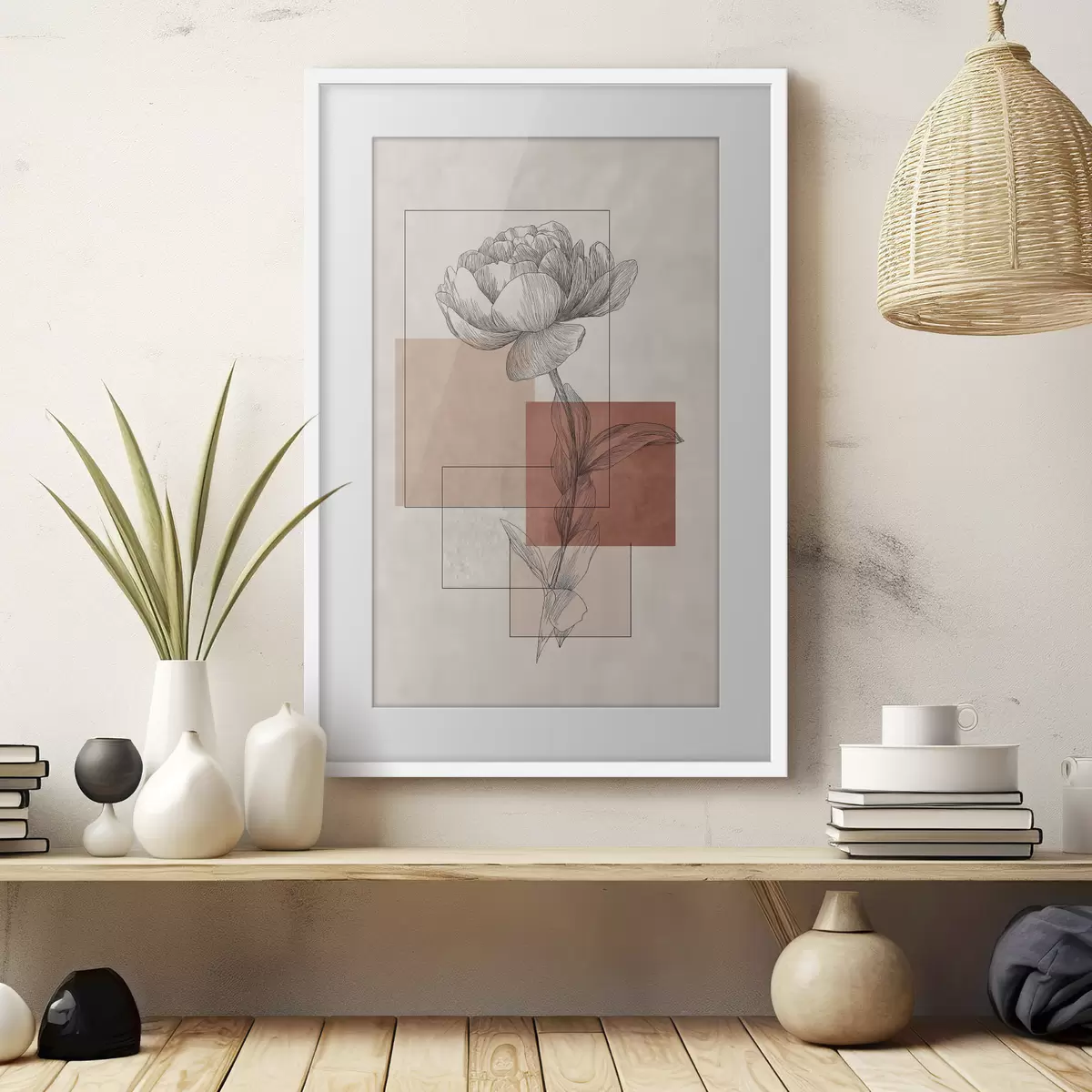Poster Pivoine moderne f49842