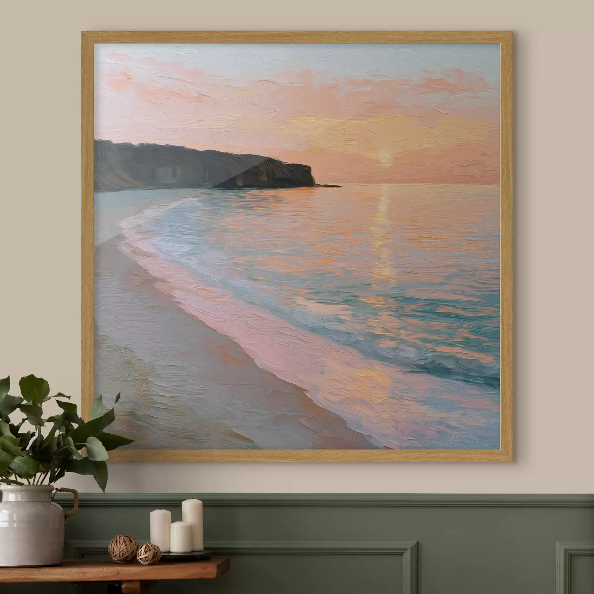 Poster Coucher de soleil sur la mer f49798
