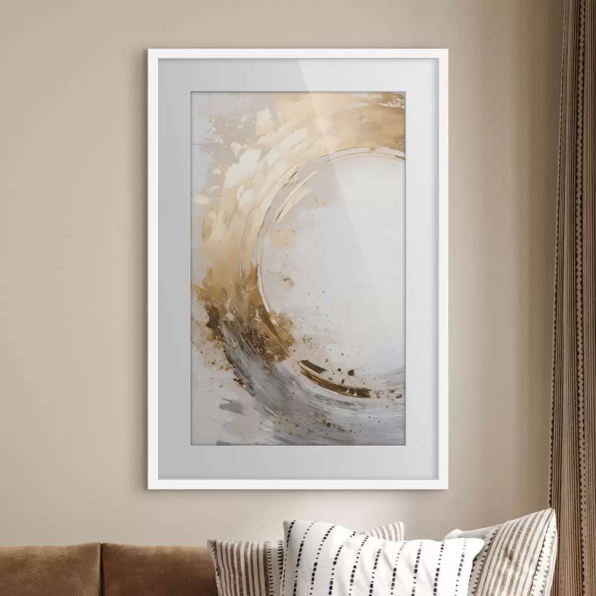 Poster Cercle doré en mouvement f49789