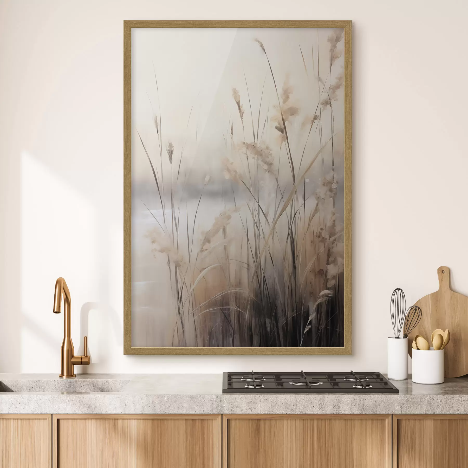 Papier peint Herbes et mouvement f49795