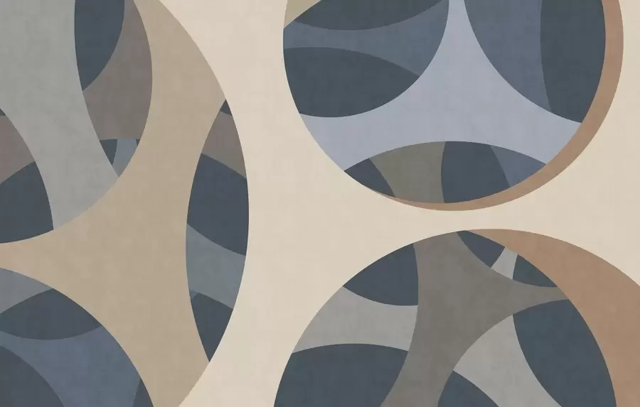 Papier peint abstraction texturale contemporaine dans des tons de bleu et de beige w05751