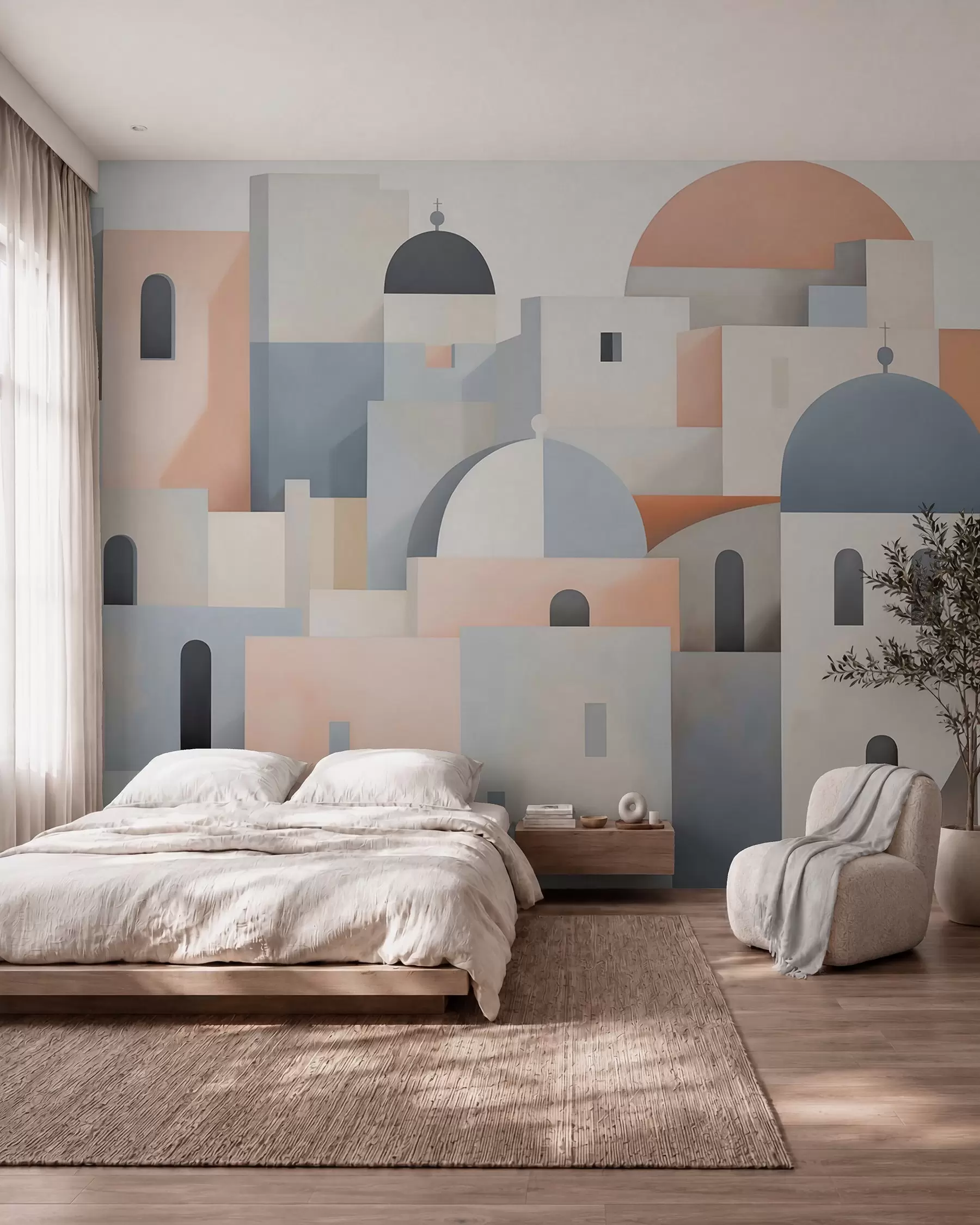 Papier peint Silhouette urbaine abstraite w05780