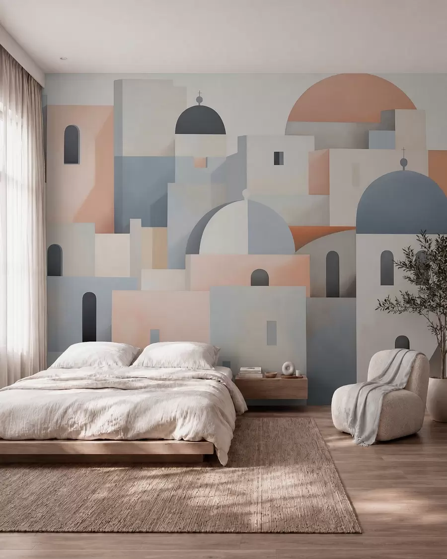 Papier peint Silhouette urbaine abstraite w05780