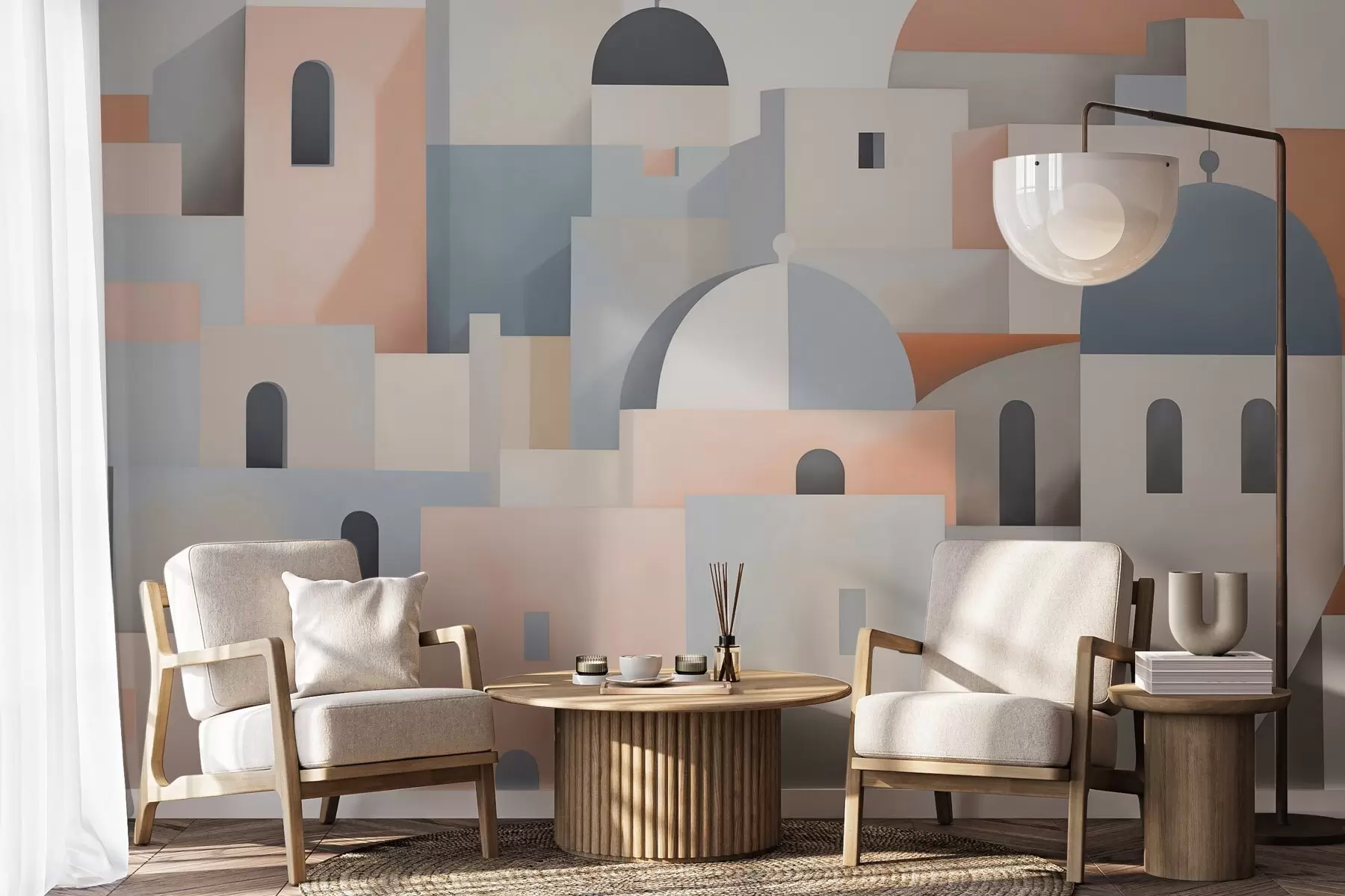 Papier peint Silhouette urbaine abstraite w05780