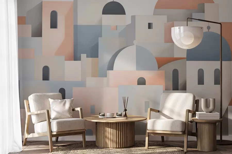 Papier peint Silhouette urbaine abstraite w05780