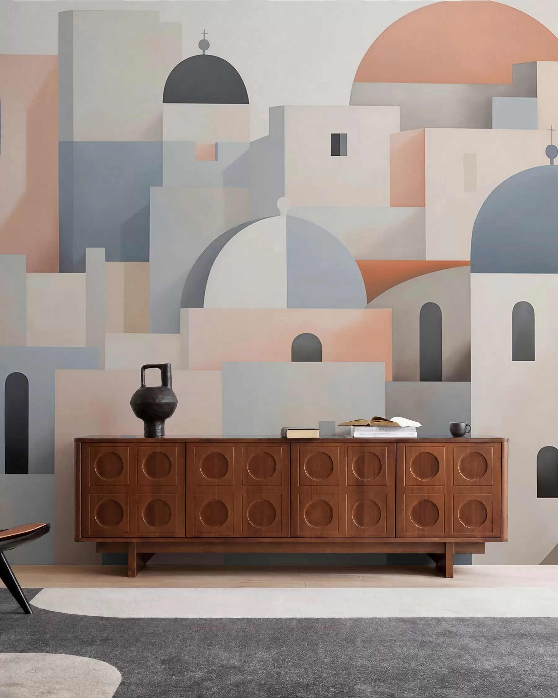 Papier peint Silhouette urbaine abstraite w05780