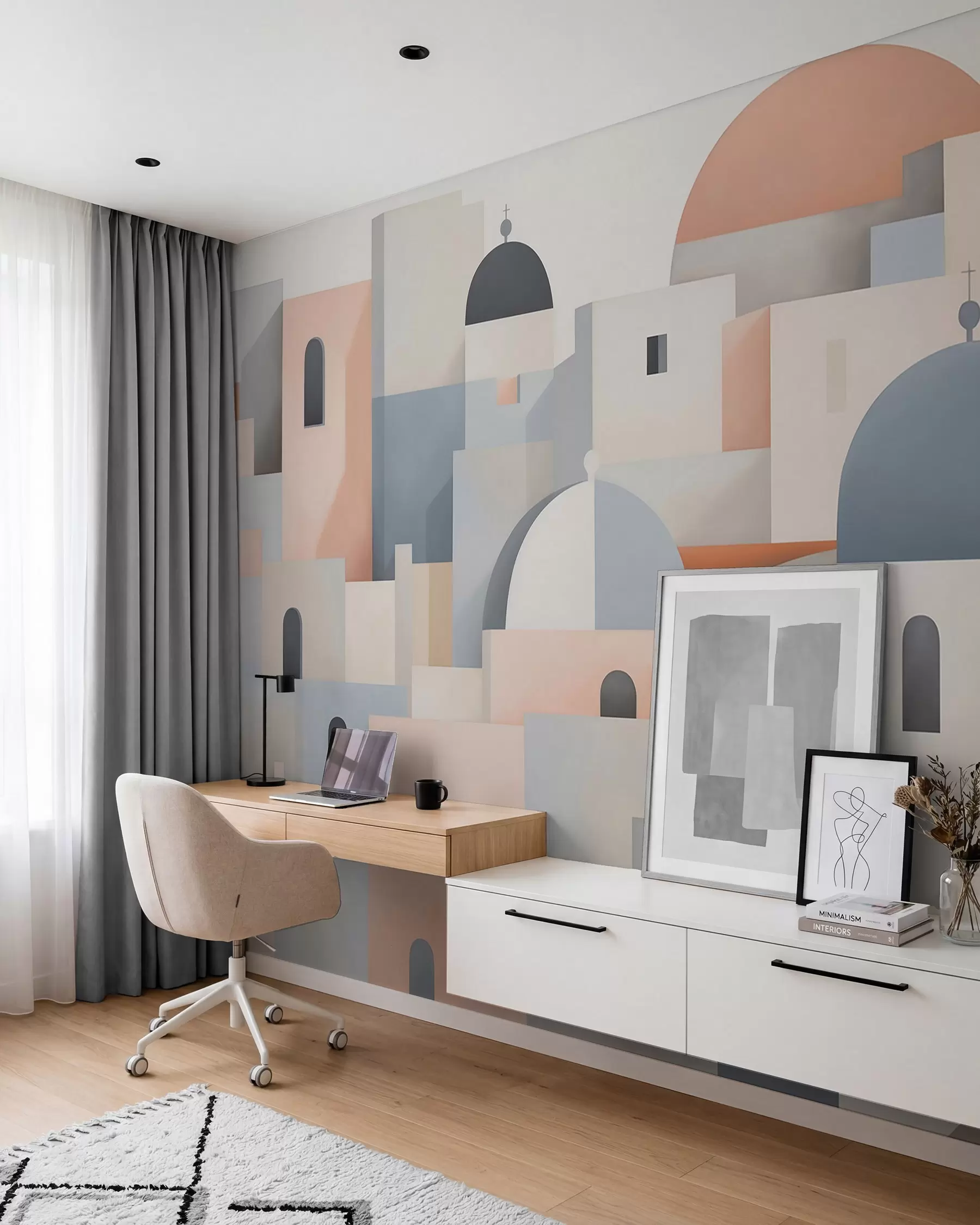 Papier peint Silhouette urbaine abstraite w05780