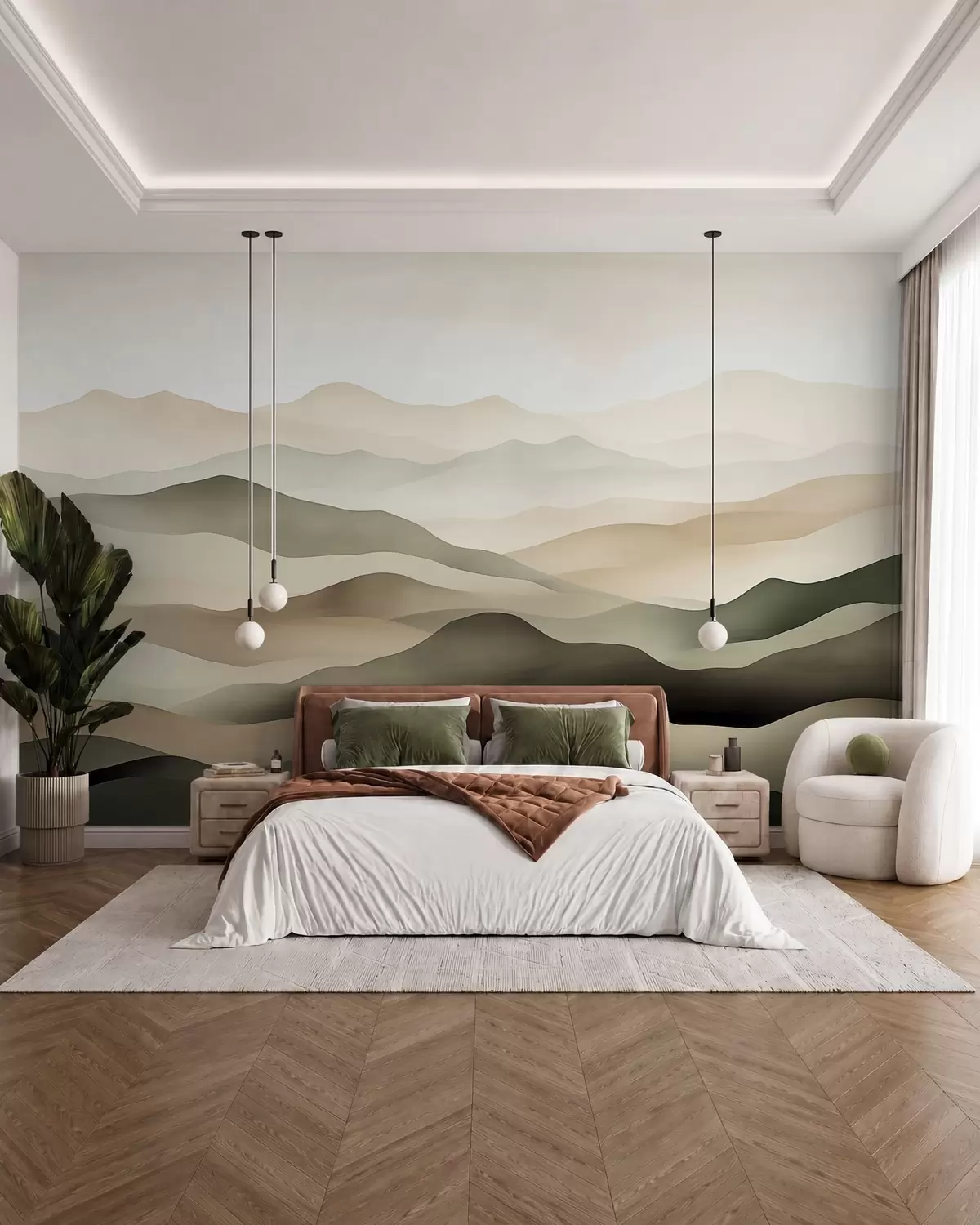 Papier peint Horizons brumeux w09971