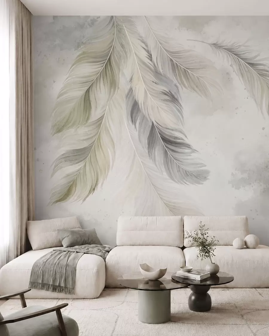 Papier peint Plumes et charme w05737v1