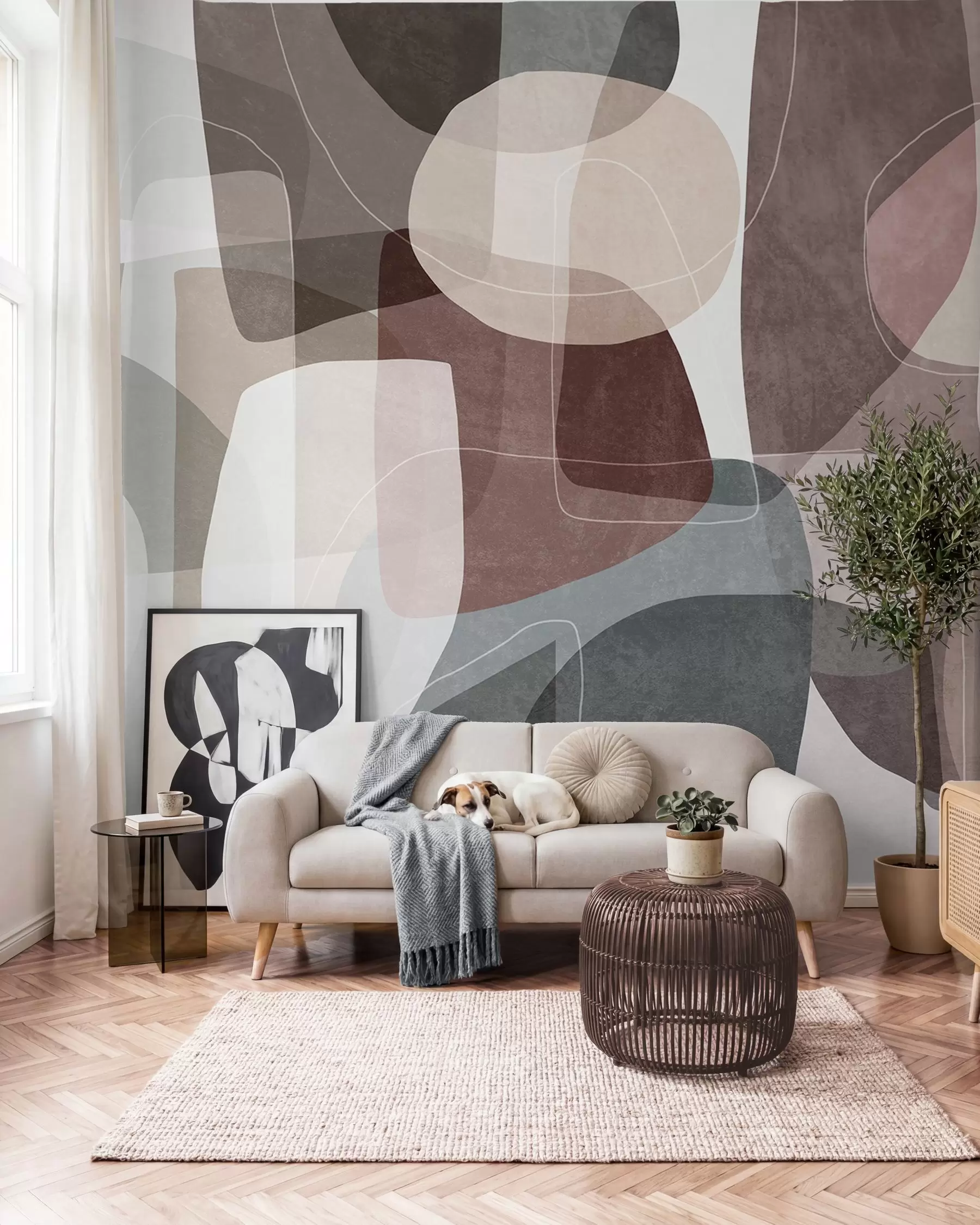 Papier peint Superpositions de tons terre w09942