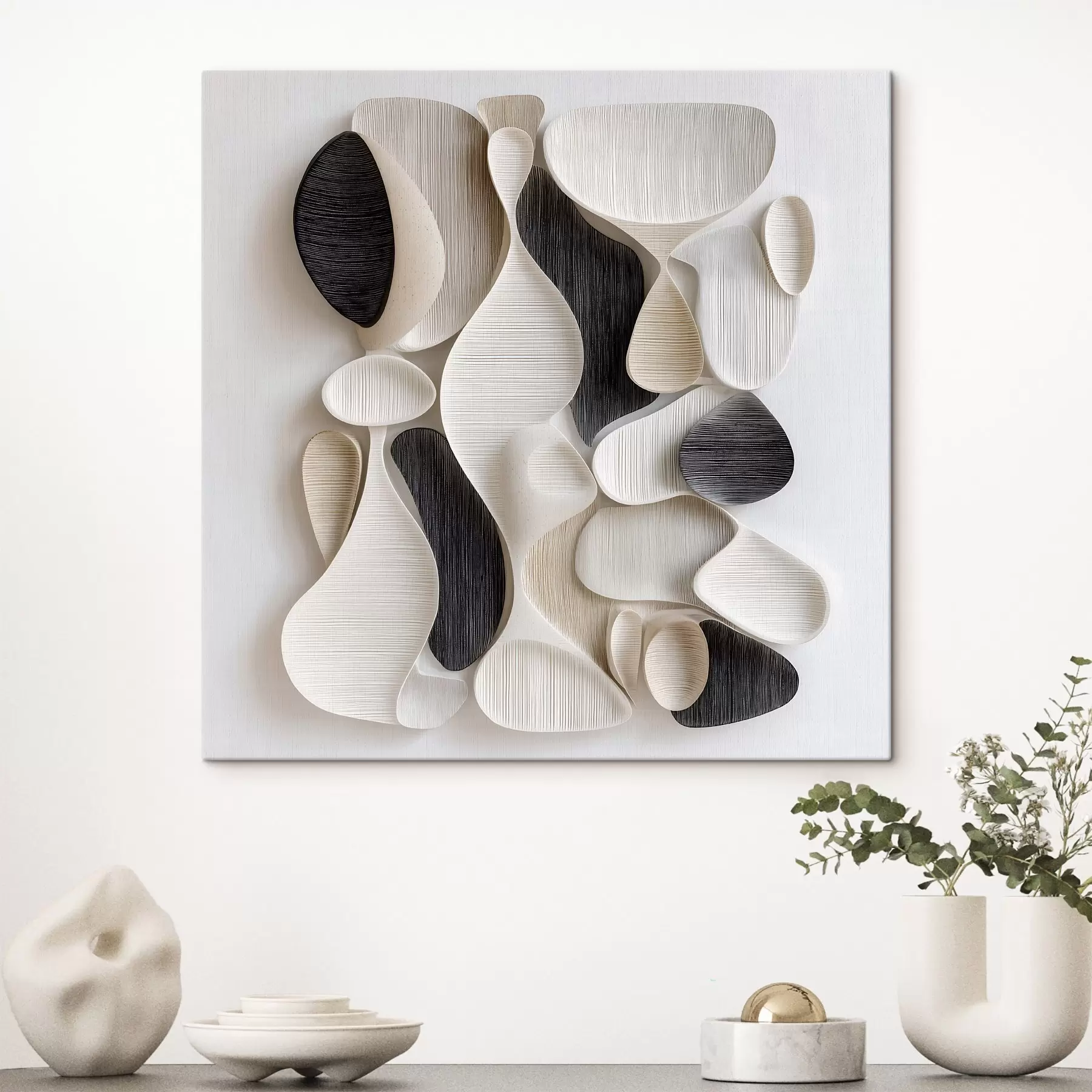 Tableau Une composition dans le style d'un bas-relief architectural moderne s49888