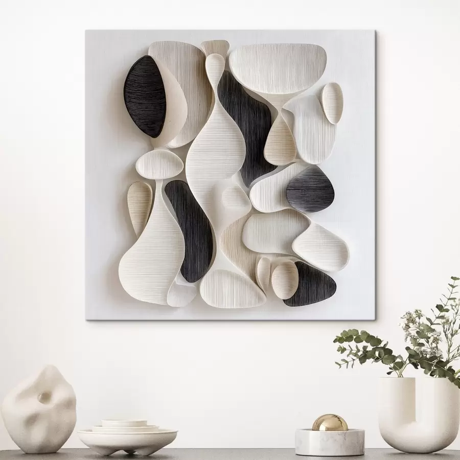 Tableau Une composition dans le style d'un bas-relief architectural moderne s49888