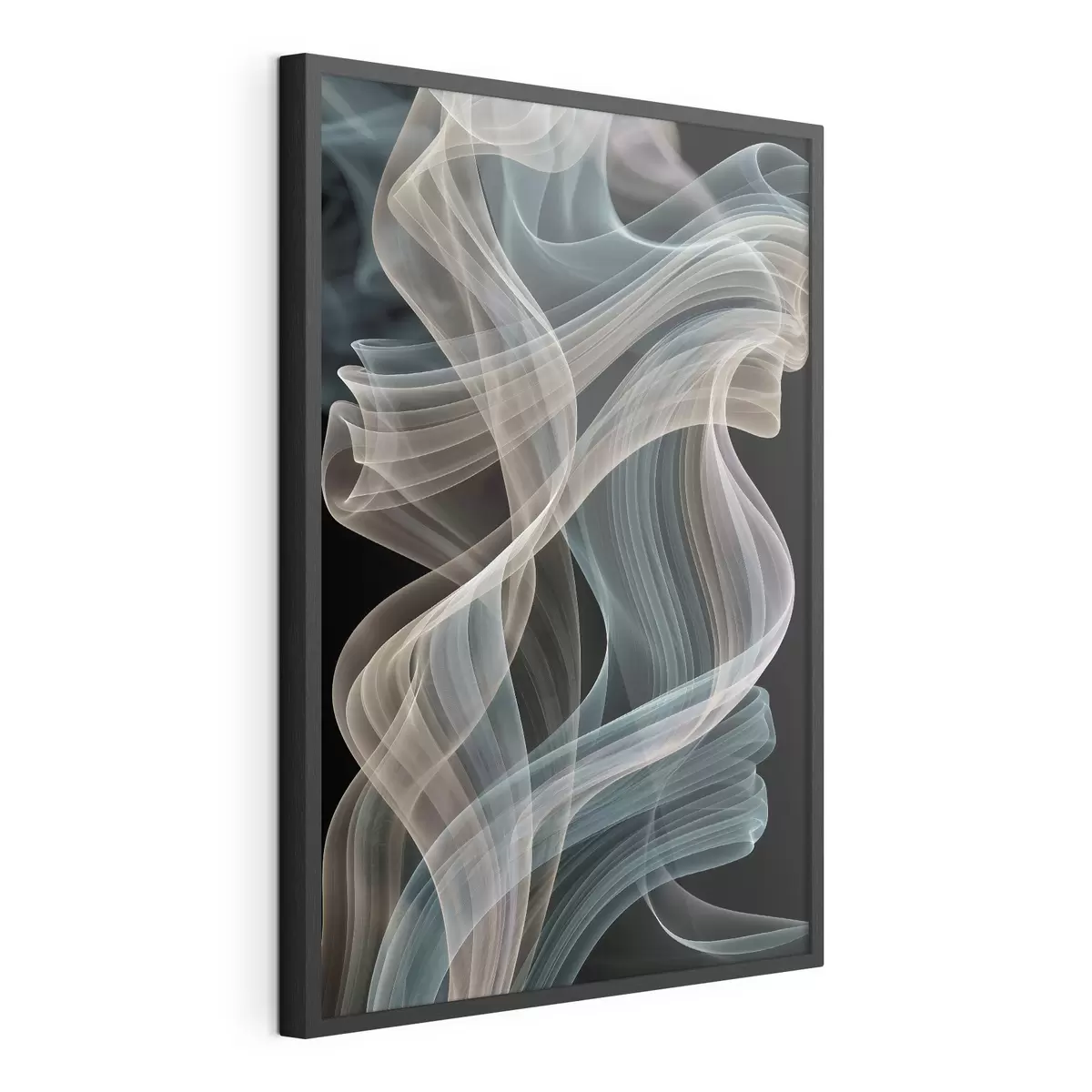 Poster Des volutes de fumée colorées se dessinent sur un fond sombre f49862
