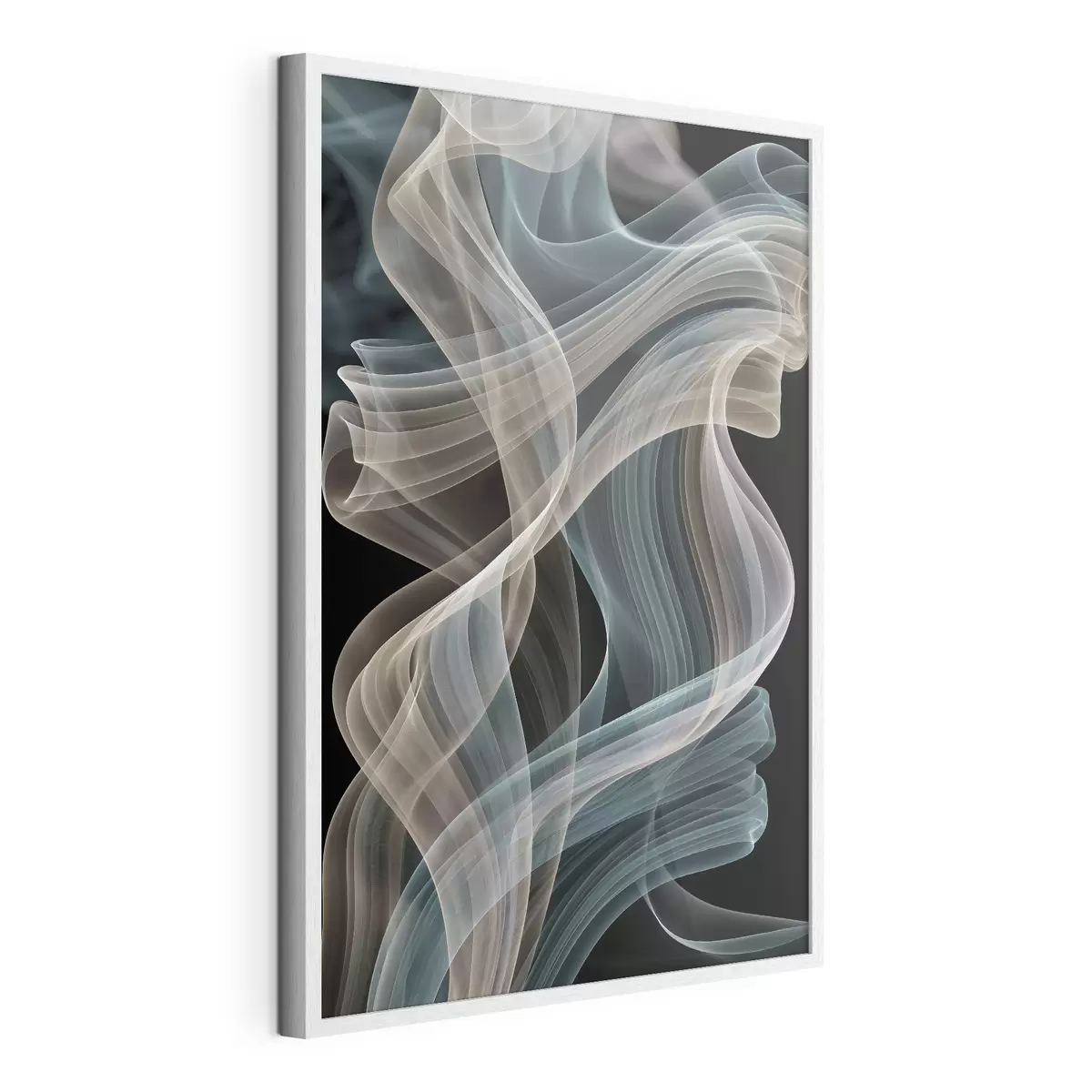 Poster Des volutes de fumée colorées se dessinent sur un fond sombre f49862