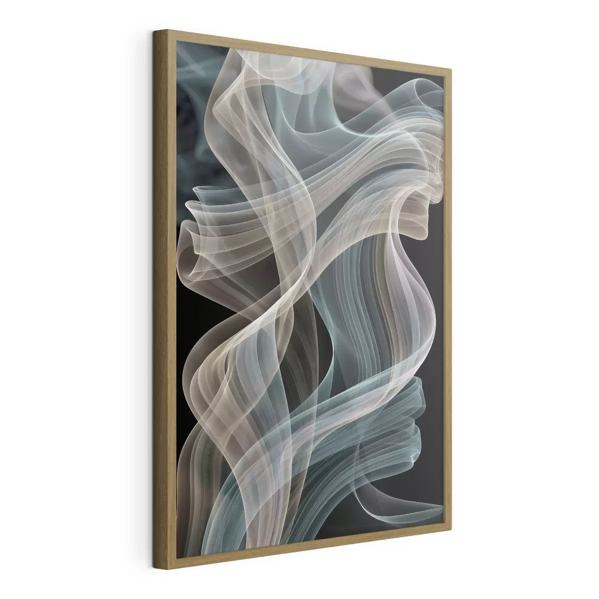Poster Des volutes de fumée colorées se dessinent sur un fond sombre f49862